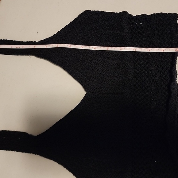 Hollister Black Ribbed Bustier Crop Tank Top - Picture 6 of 8